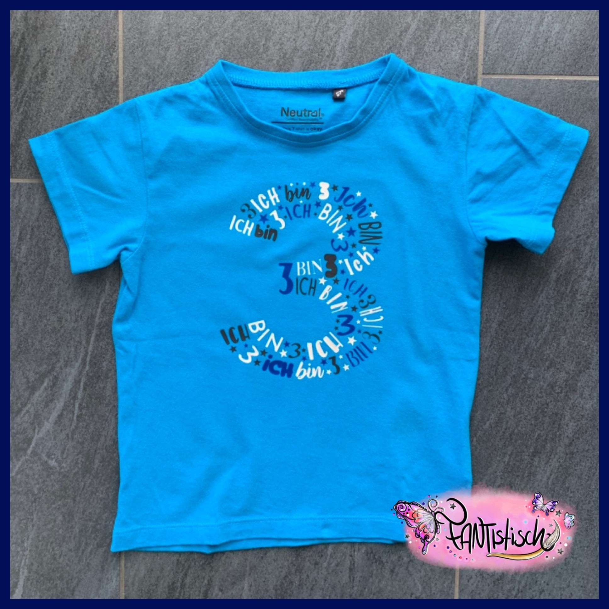 Kinder-T-Shirt mit Geburtstagszahl