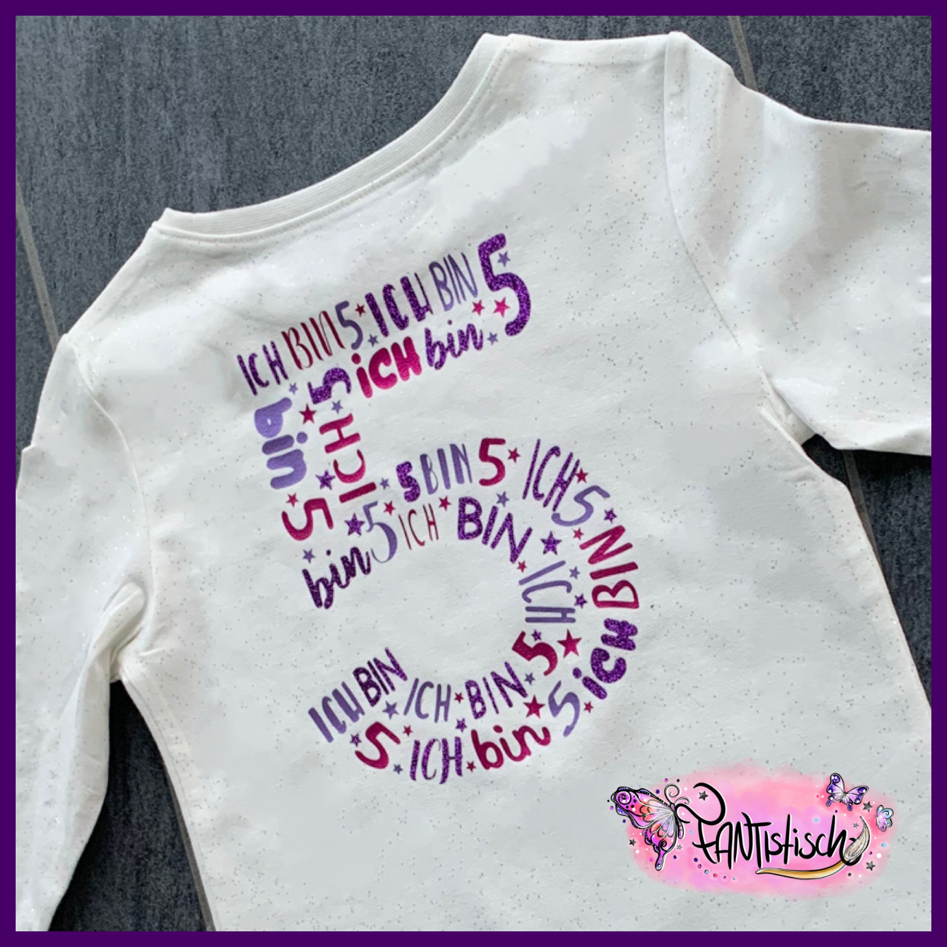 Kinder-T-Shirt mit Geburtstagszahl