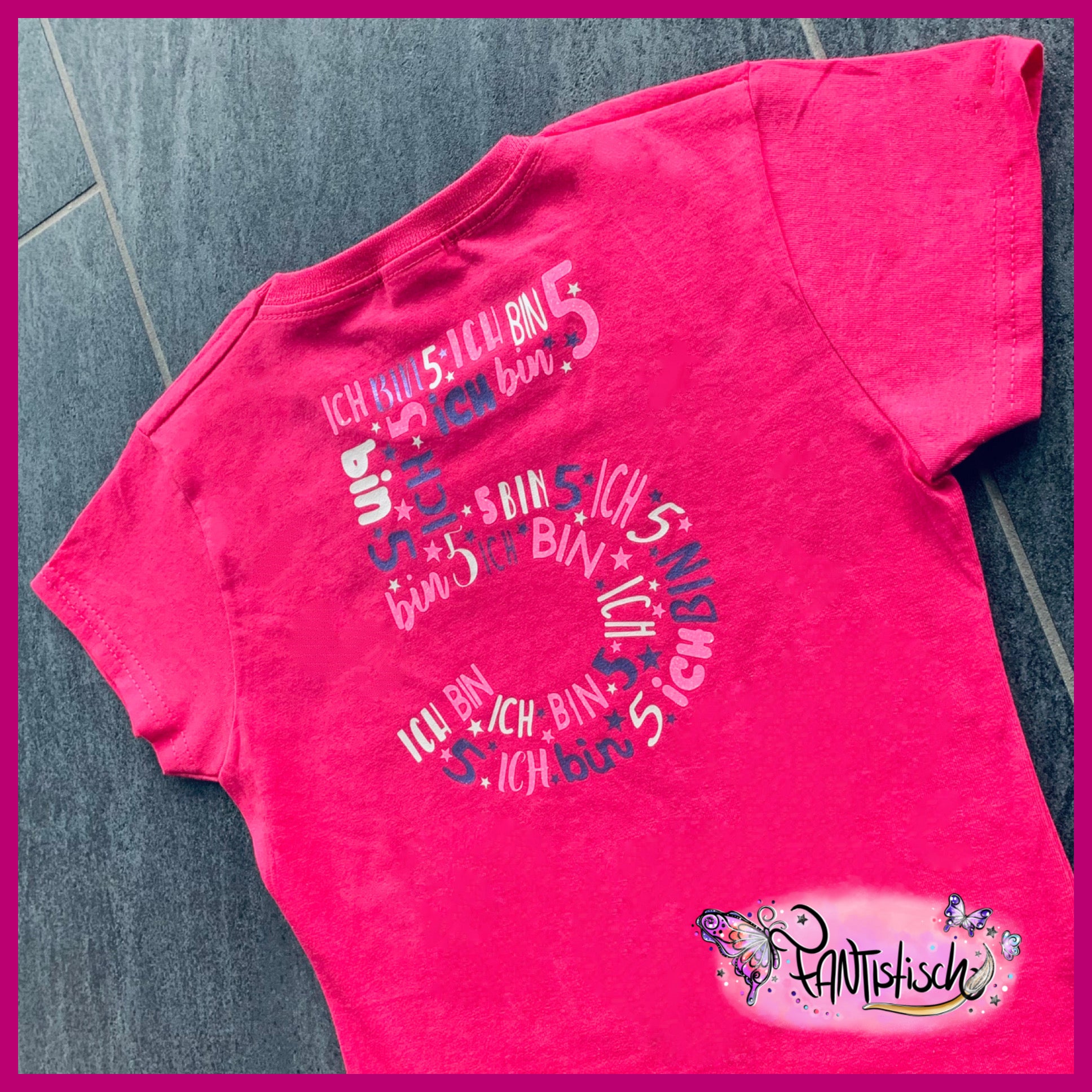 Kinder-T-Shirt mit Geburtstagszahl