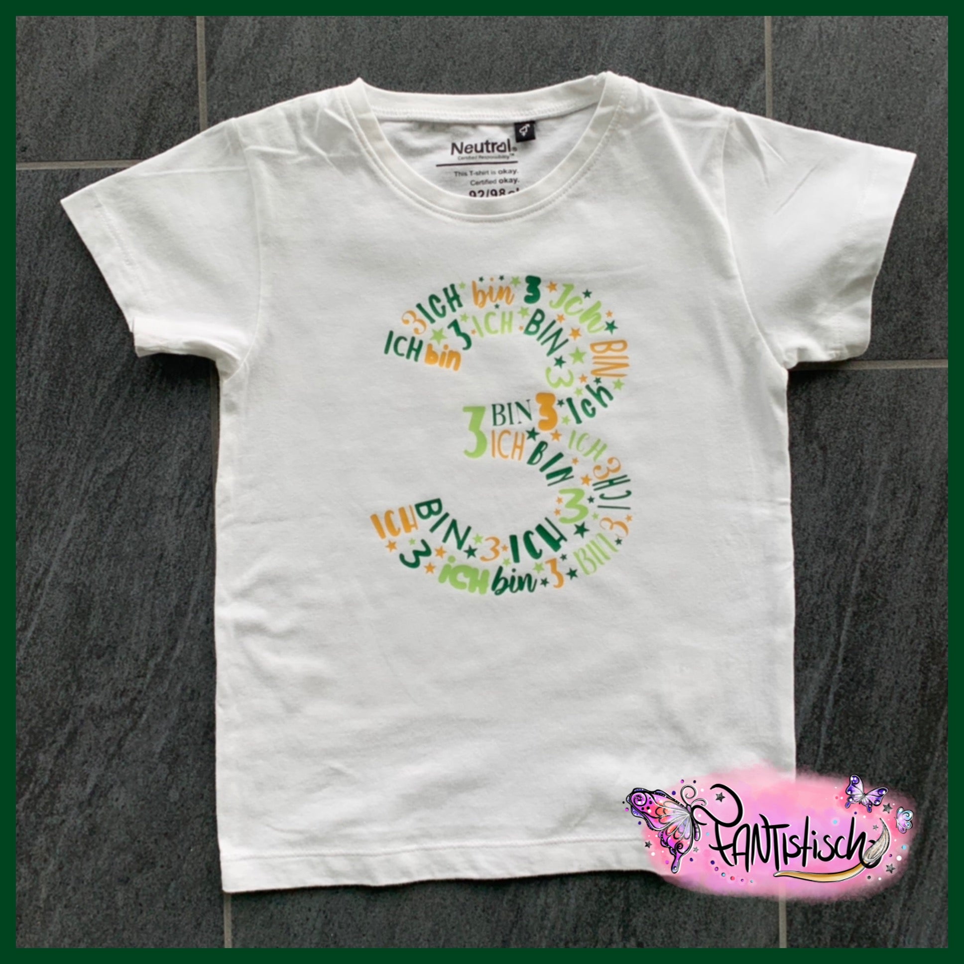 Kinder-T-Shirt mit Geburtstagszahl