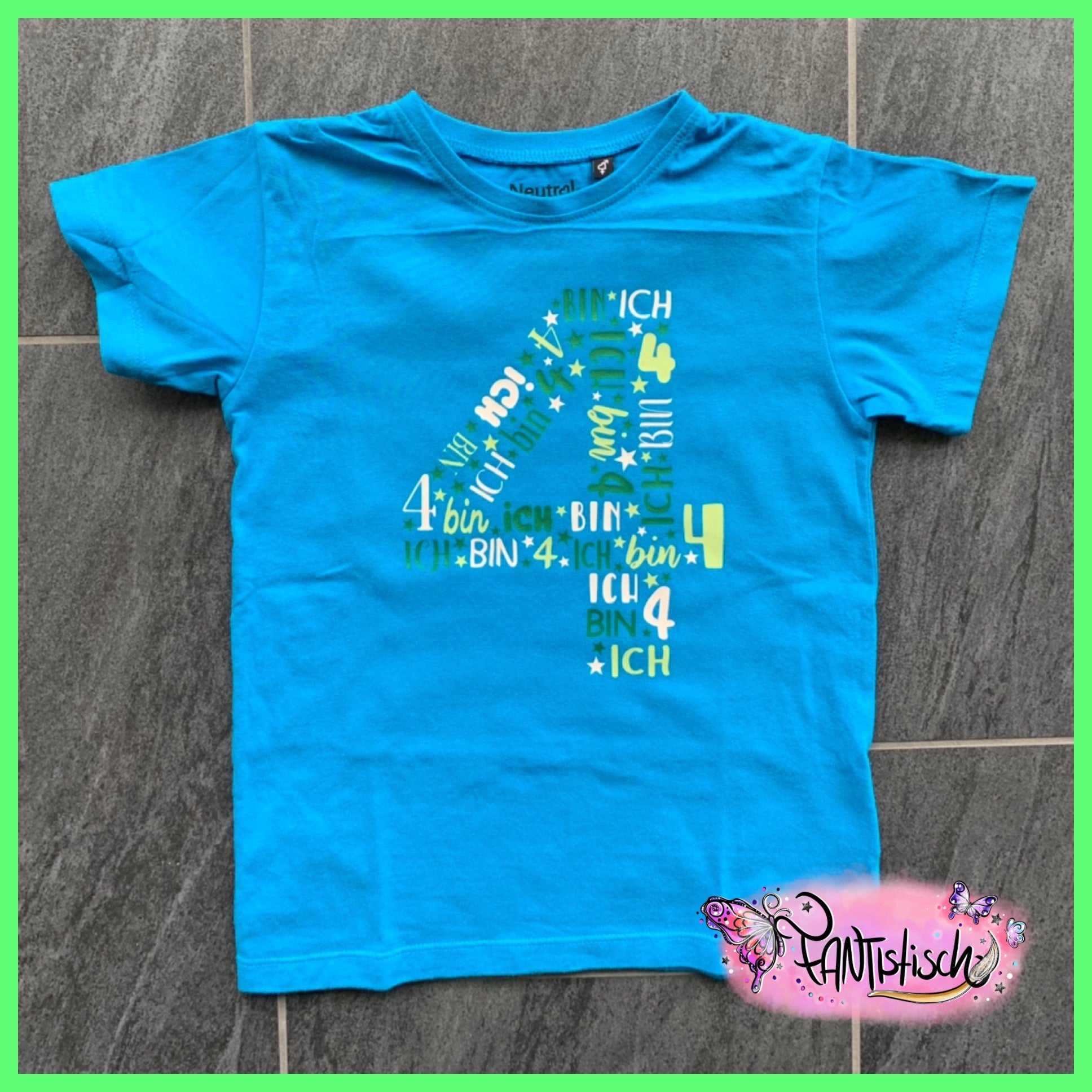 Kinder-T-Shirt mit Geburtstagszahl