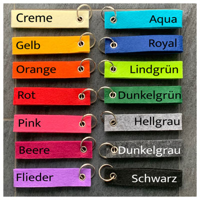 Schlüsselanhänger aus Filz