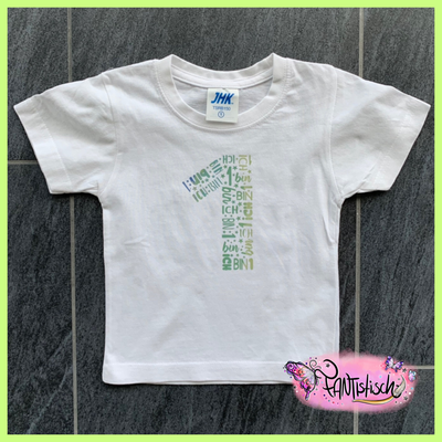 Kinder-T-Shirt mit Geburtstagszahl