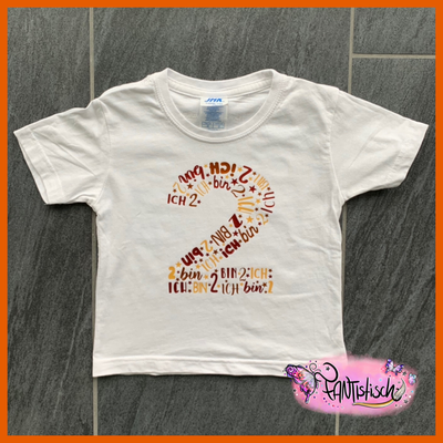 Kinder-T-Shirt mit Geburtstagszahl